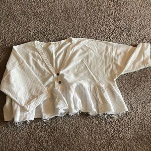 Free People We the Free White Cropped Top small